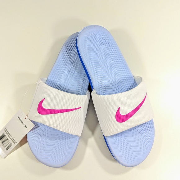 nike kawa slide blue